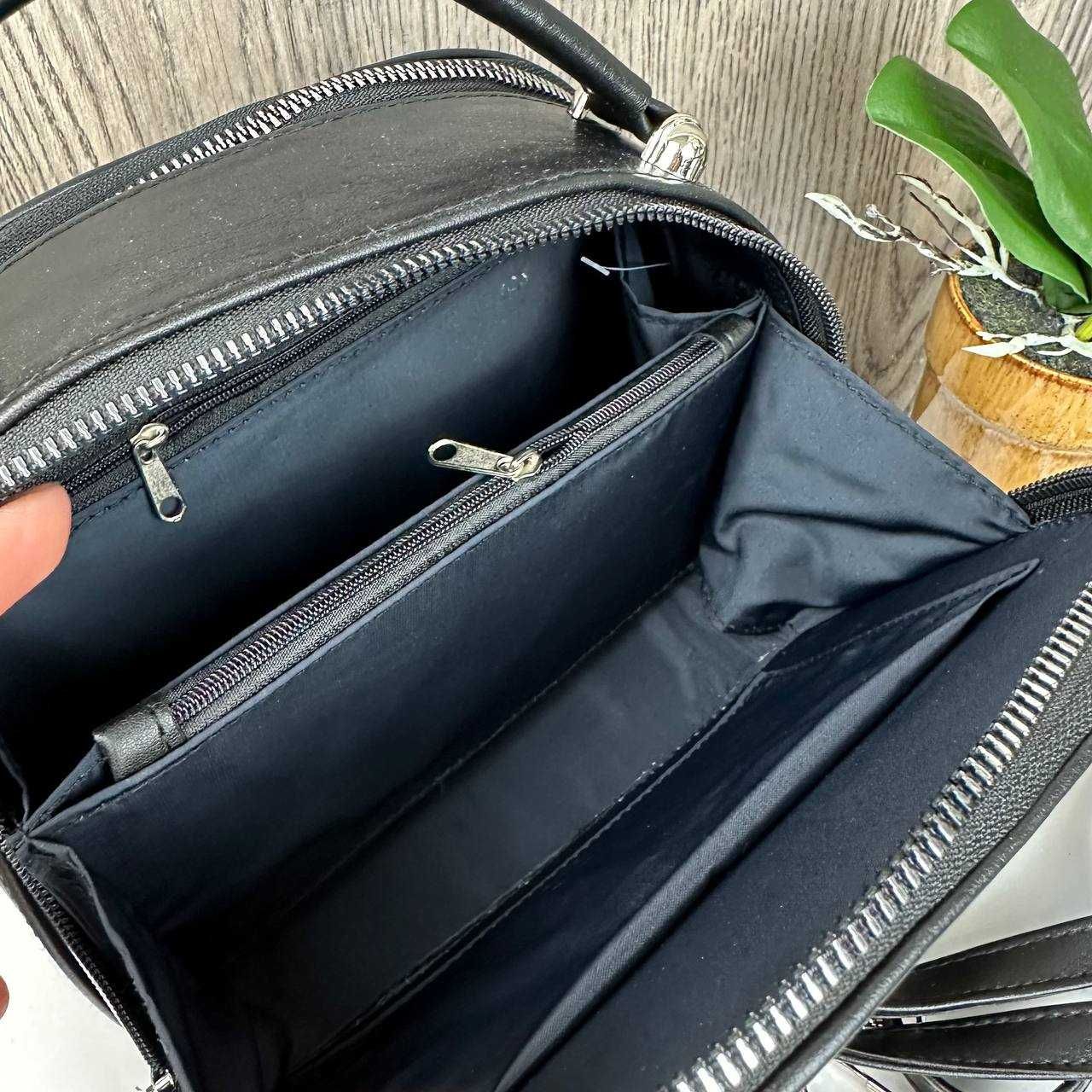 Женская классическая сумочка каркасная мини сумка жіноча черная мятная