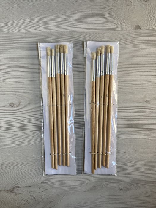 Zestaw 10 pędzli rozmiar 10 uniwersalny do szkoły