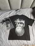 Czarna kosuzlka stussy z aniolem