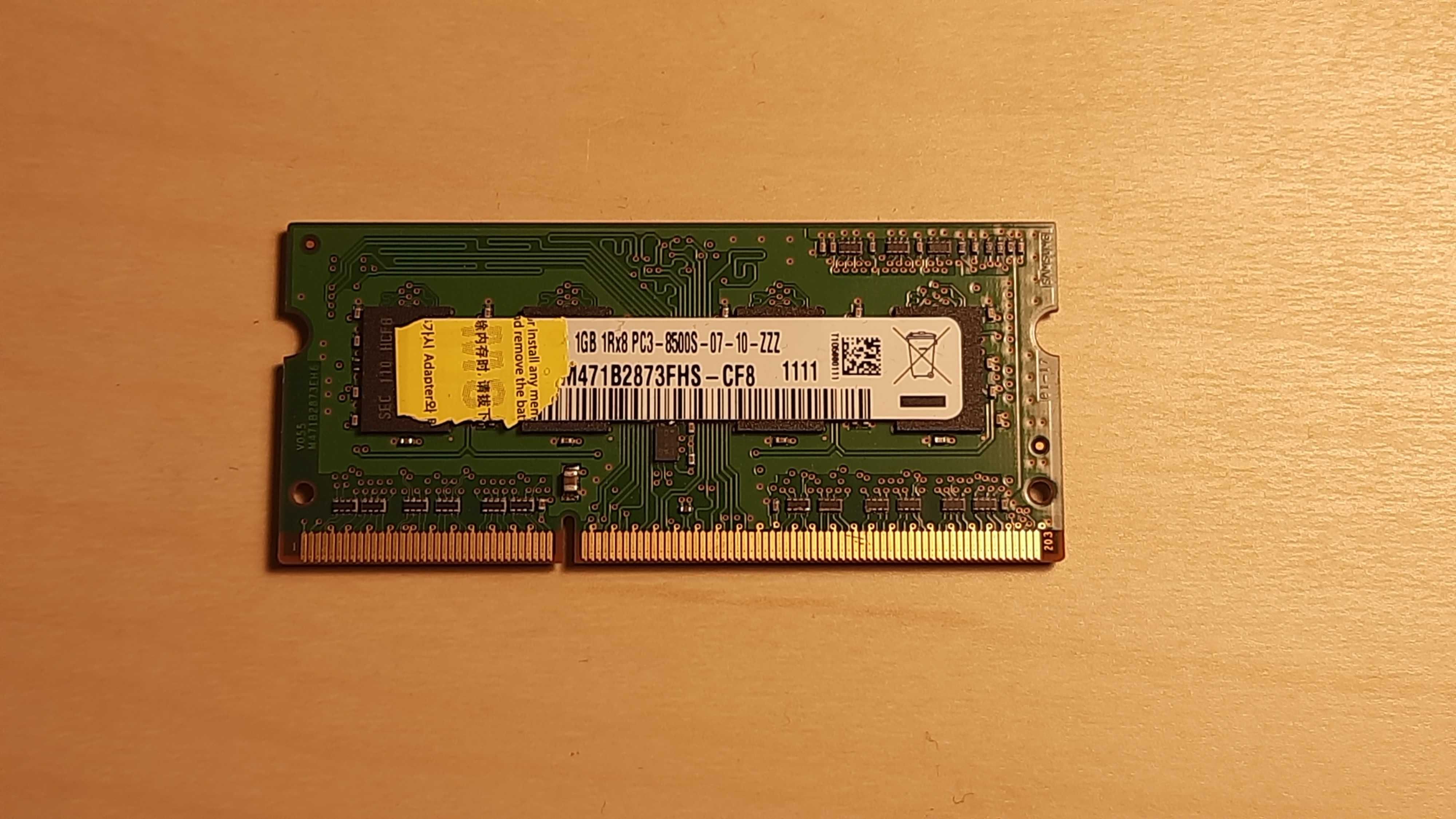 Pamięć Ram sodimm DDR3 1GB