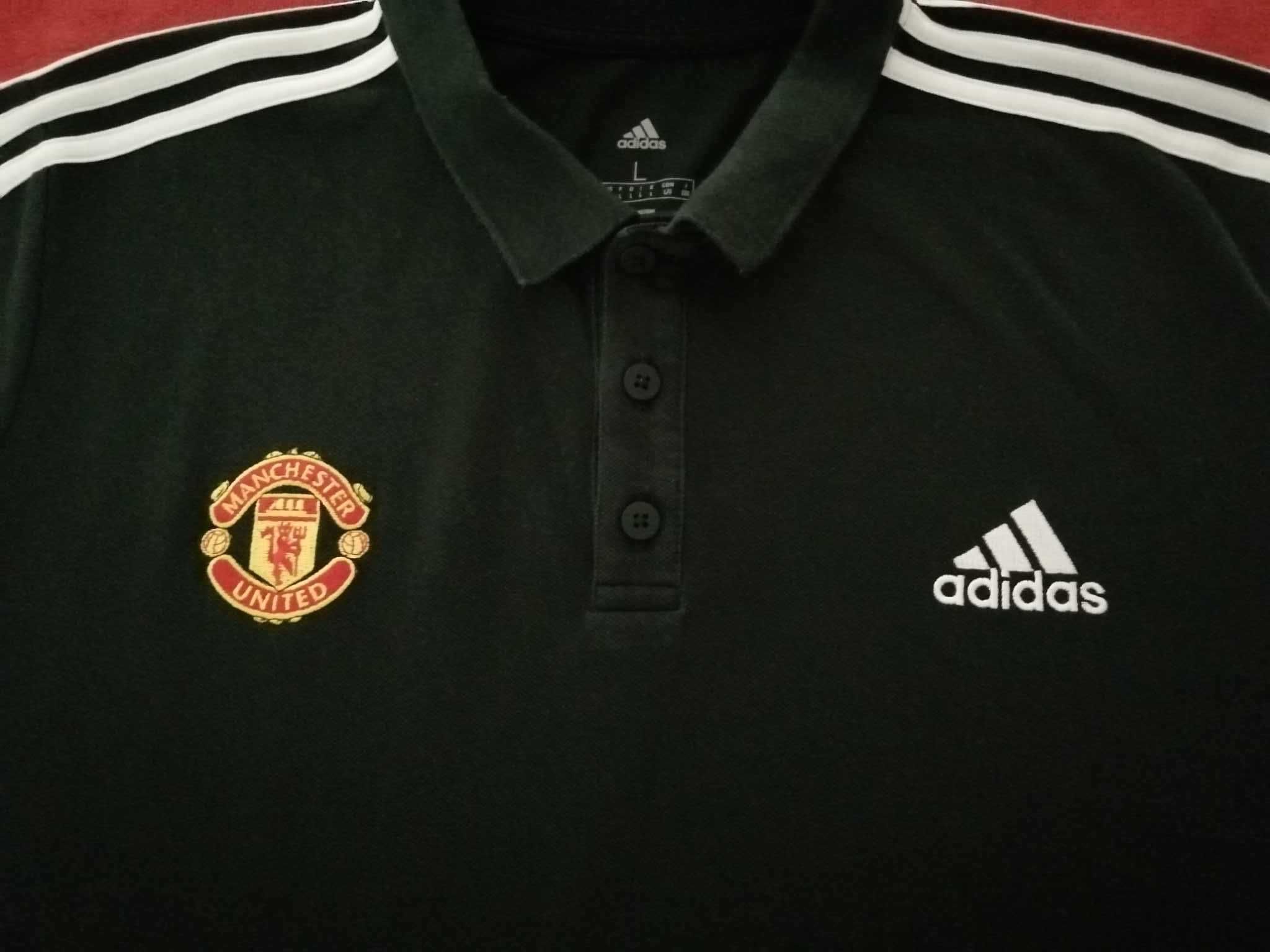 ADIDAS Manchester United MU Koszulka Polo Męska L Bawełna Oryginalna