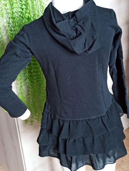 Sg Czarna tunika 110 , 116 dłuższa bluza ala tunika 110 , 116