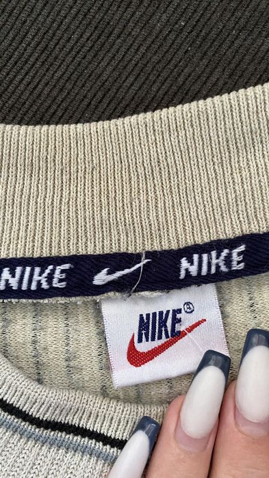 Bawelniany sweter Nike w paski baggy oversize XL L