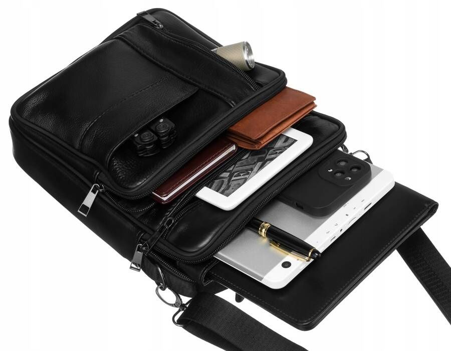 listonoszka męska ze skóry naturalnej - rovicky