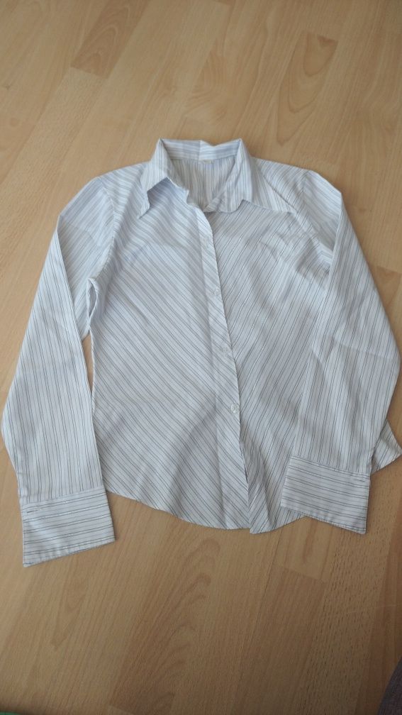 Biała bluzka/koszula dla dziewczynki r.150