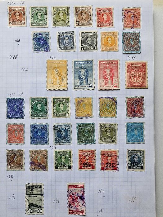 Klaser ze Znaczkami Wenezuela Zbiór lata 1880/1995 Simon Bolivar Mi 26