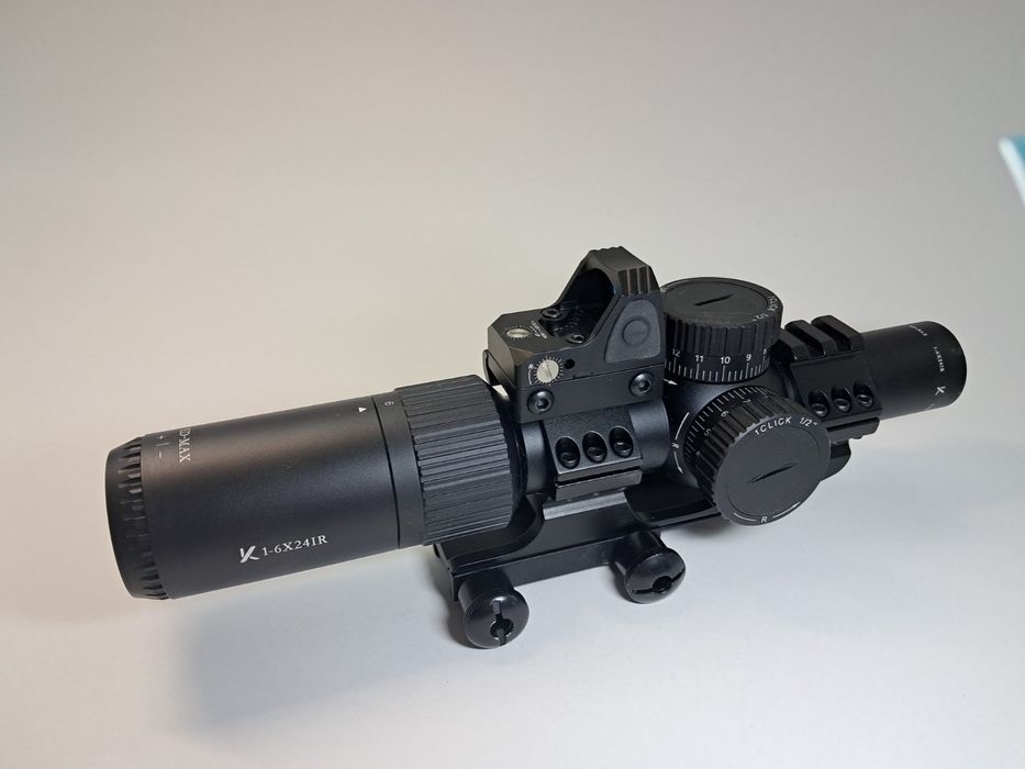 Оптичний приціл з коліматором KARRINA ED-MAX 1-6x24 IR SFP