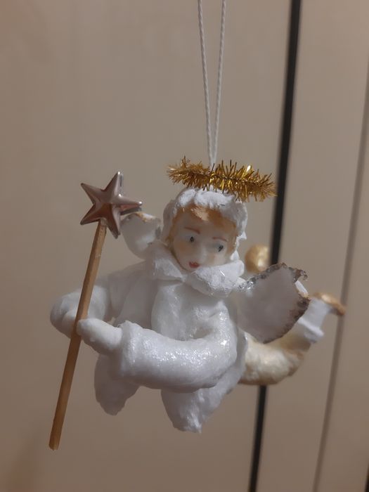 Ватная ёлочная игрушка "Ангел"