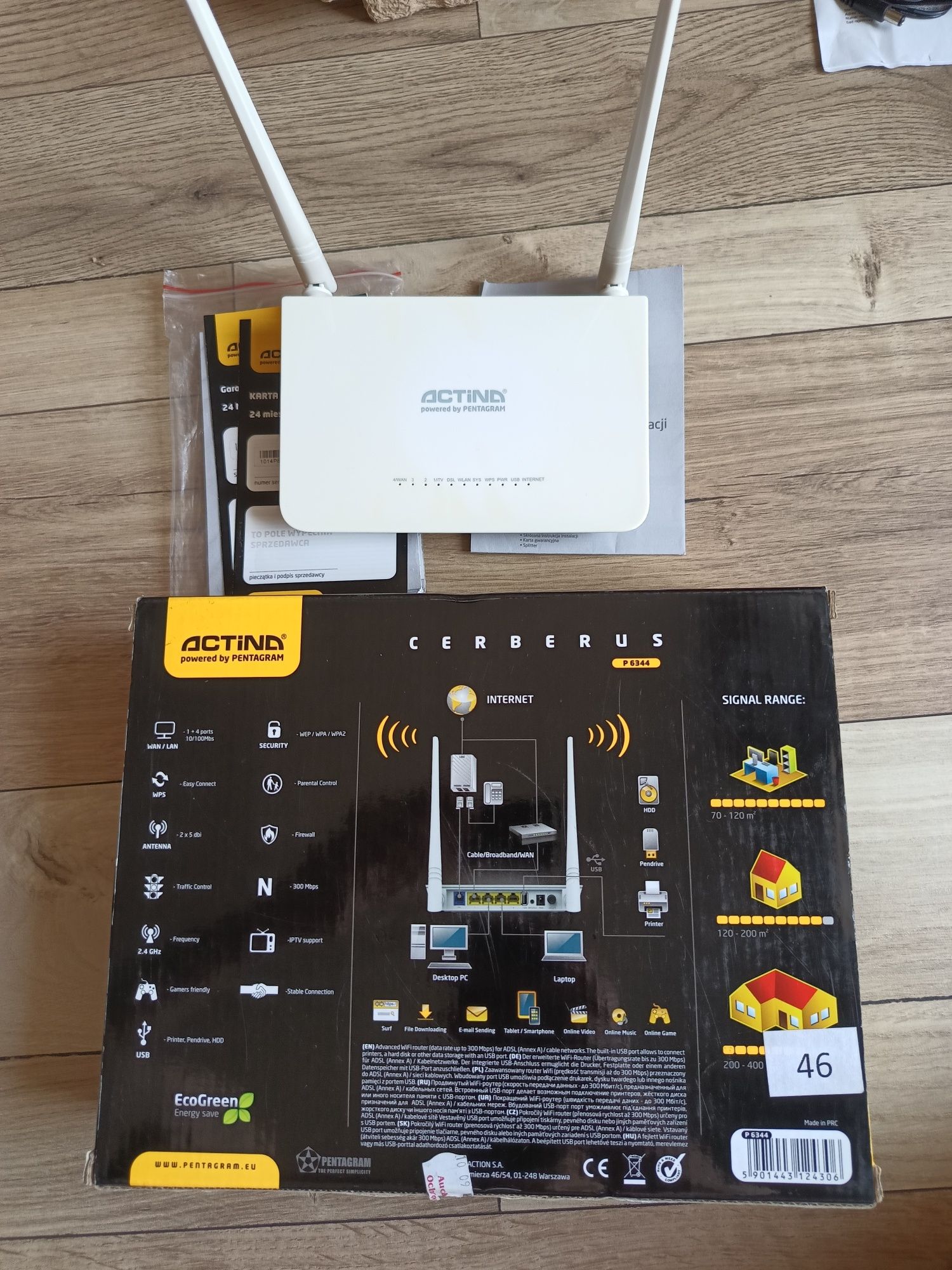 Router Actina Cerberus P 6344 z portem USB