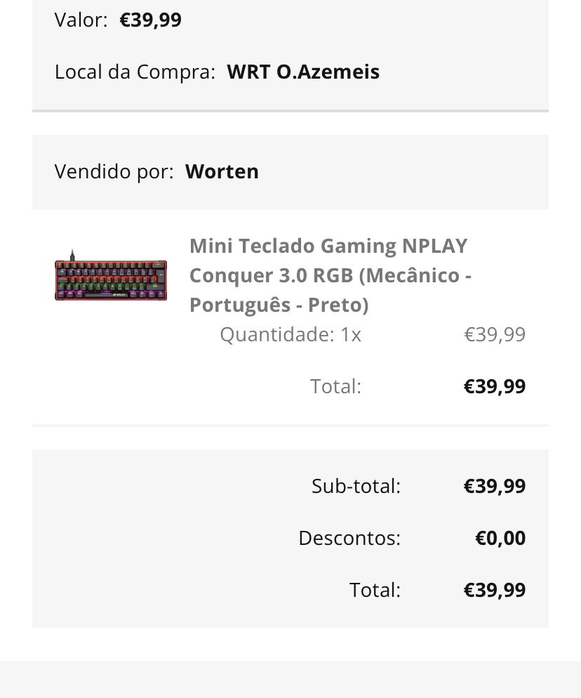 Teclado Nplay Novo