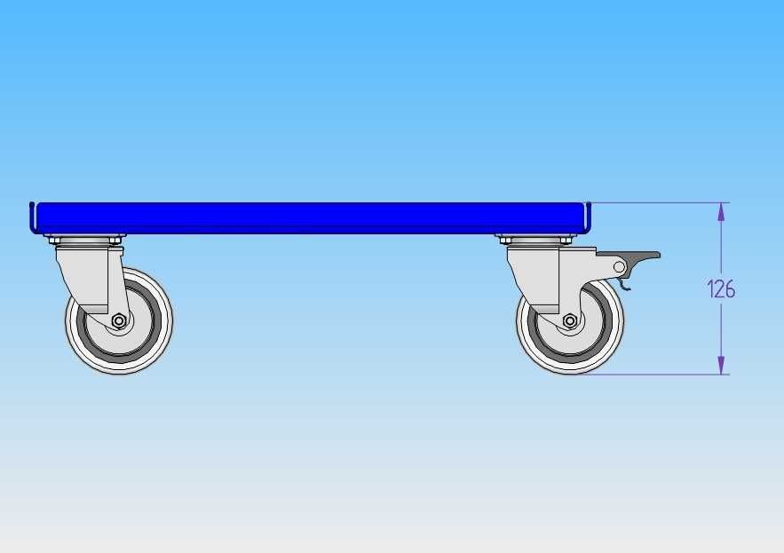 Wózek transportowy na skrzynki 300x400,
