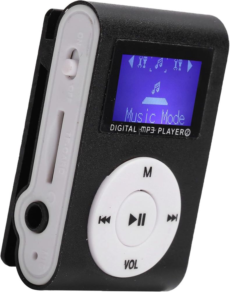 odtwarzacz MP3 z akumulatorem LCD Mini Clip Muzyka Metal czarny