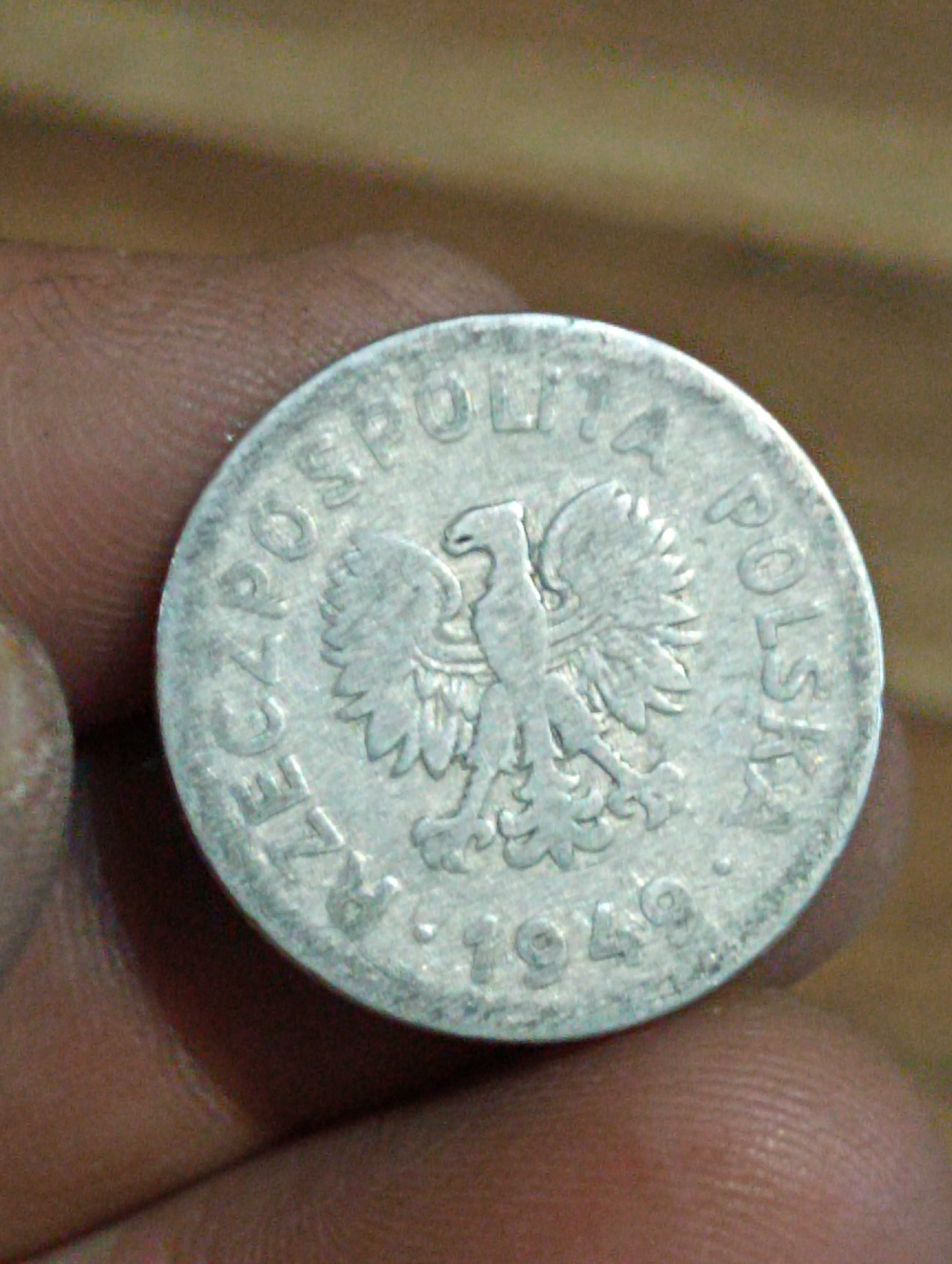 Moneta 1 zloty 1949 r bzm