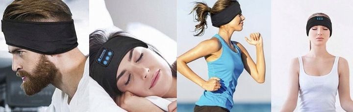 Opaska Sportowa Oczy Do Spania Biegania Głośnik Bt