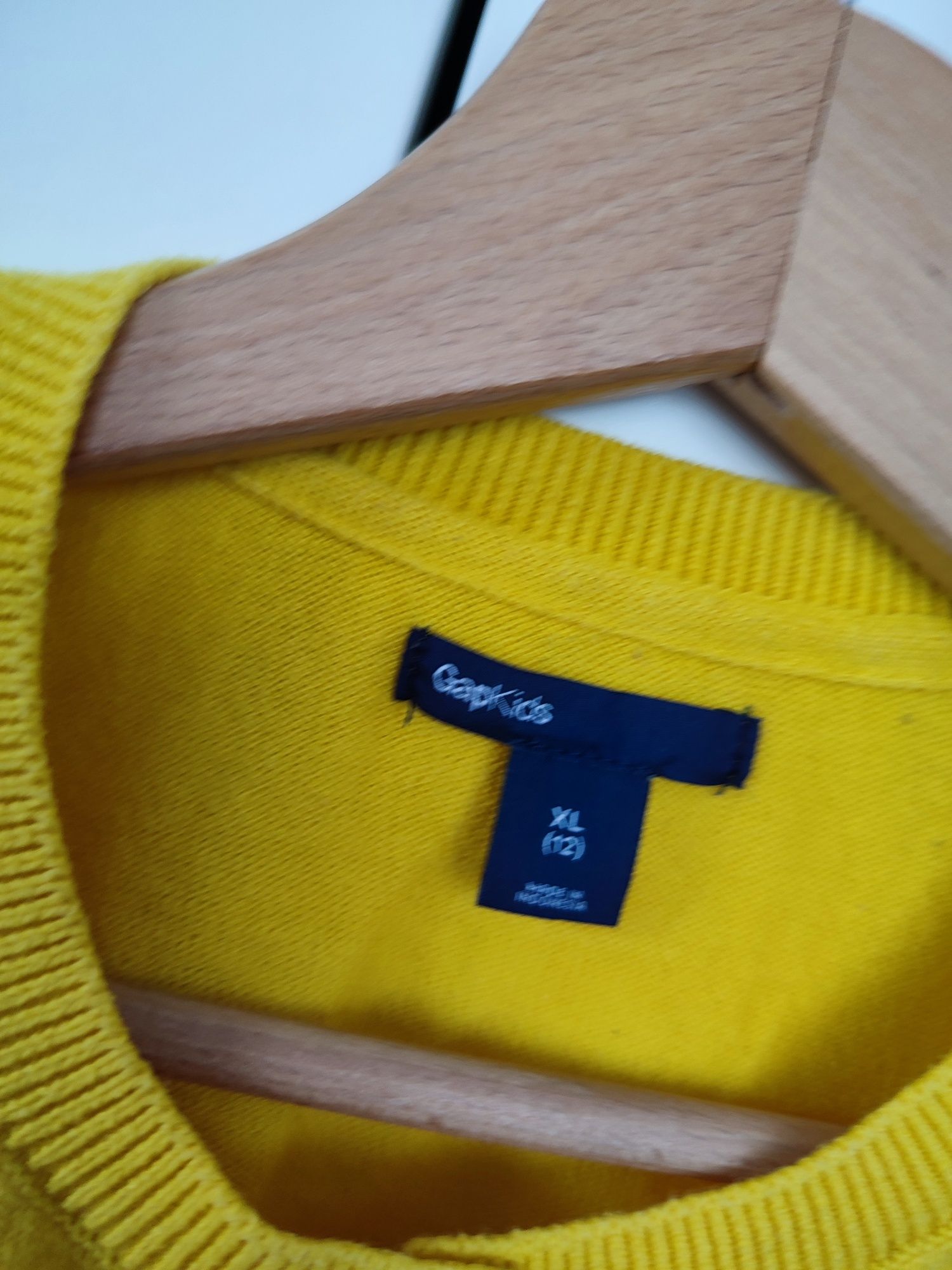 Gap kids XL12 145cm sweter żółty ażurowy