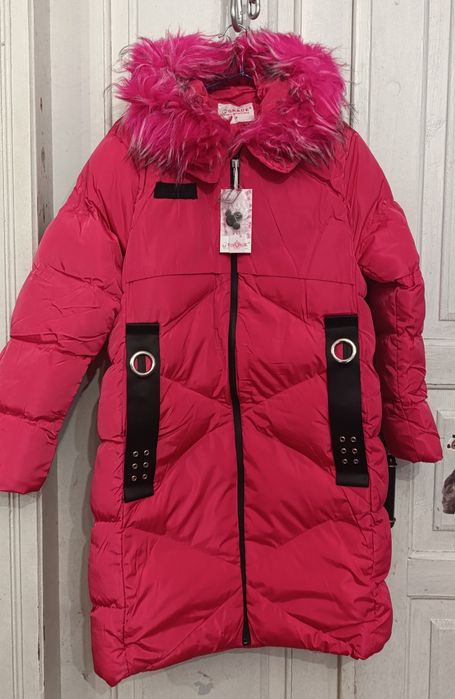 Куртка зимова на дівчинку 146-152см, курточка, пальто