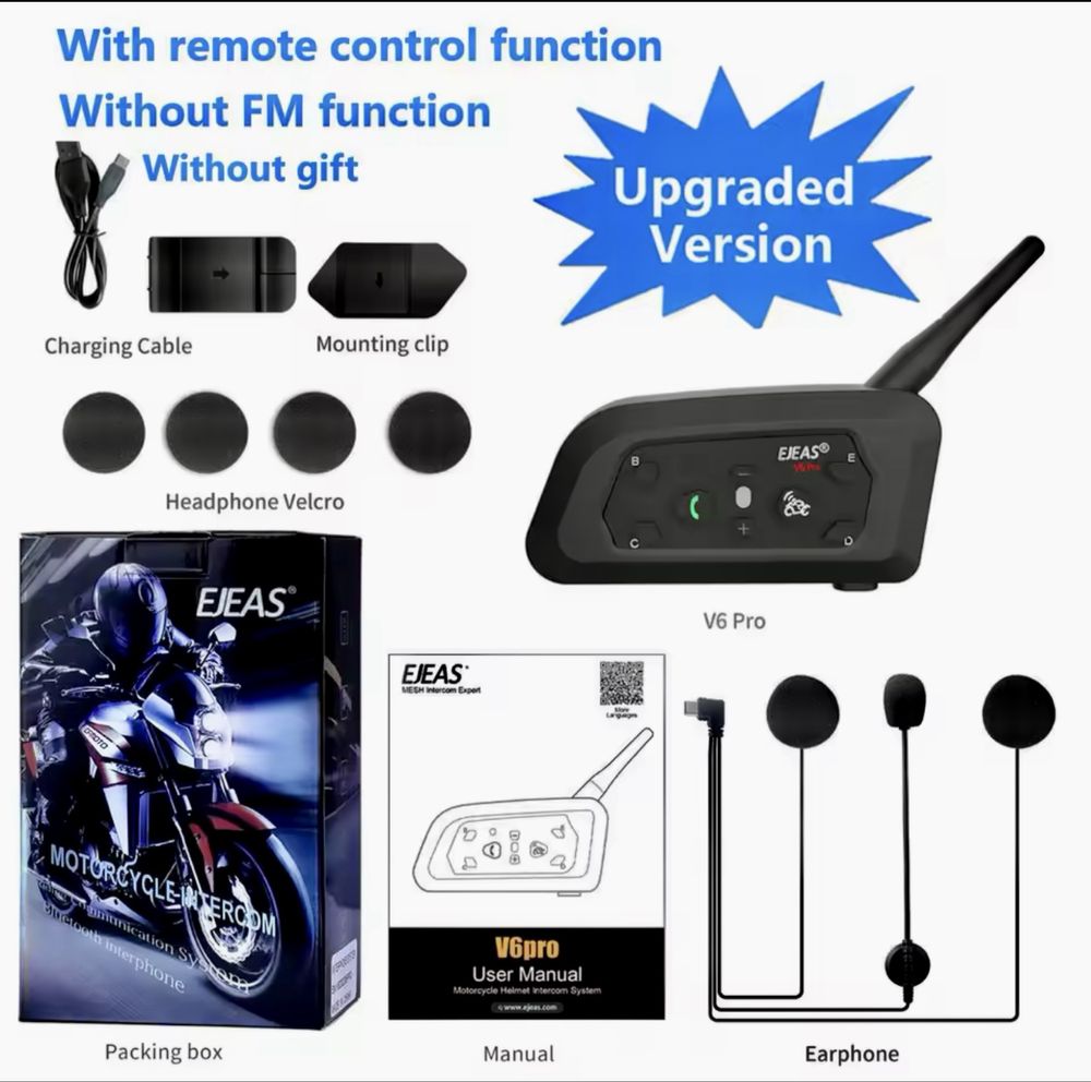 Kit Bluetooth para capacetes (chamadas, música e outros)