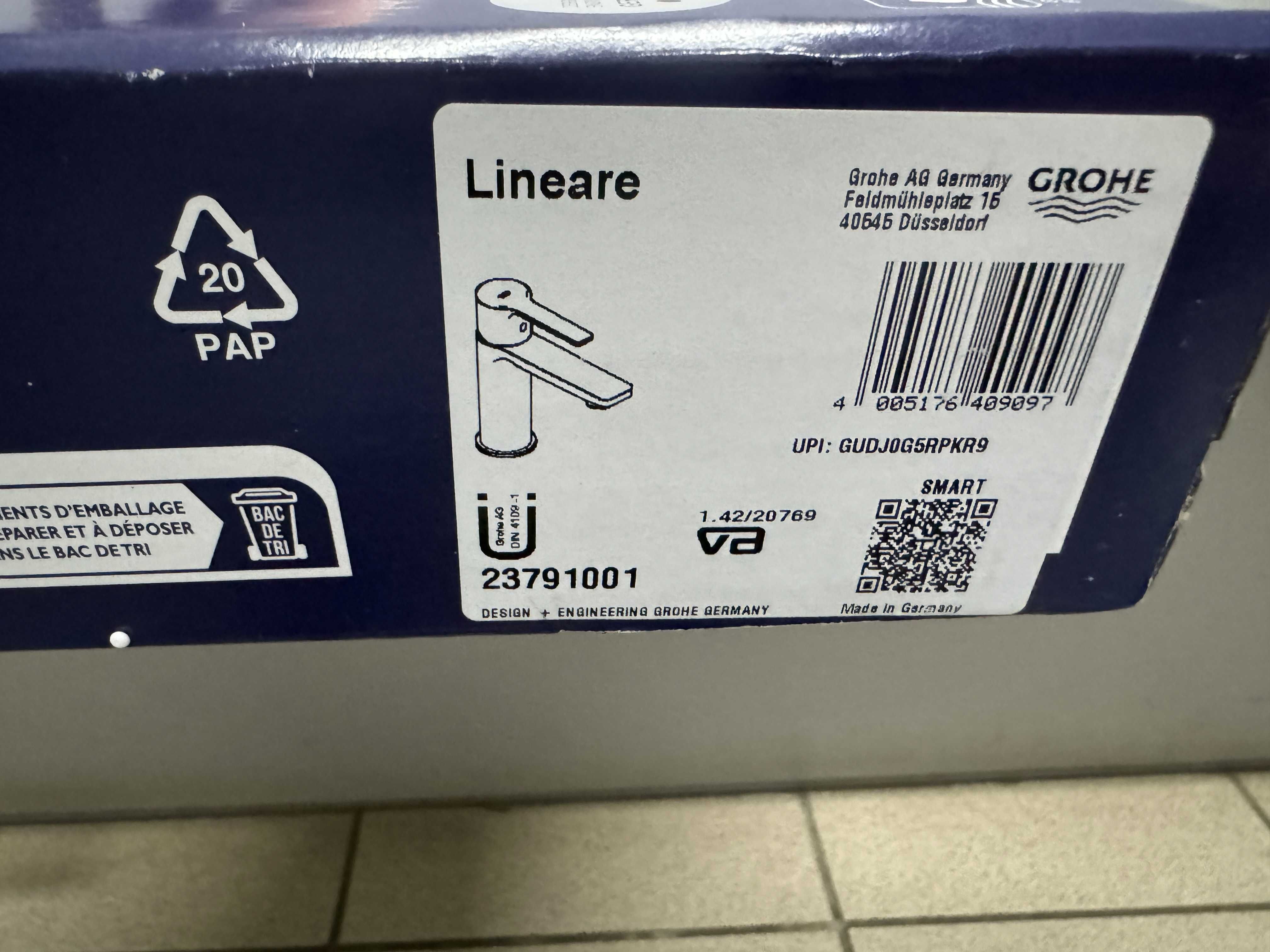 Змішувач для раковини GROHE Lineare 23791001