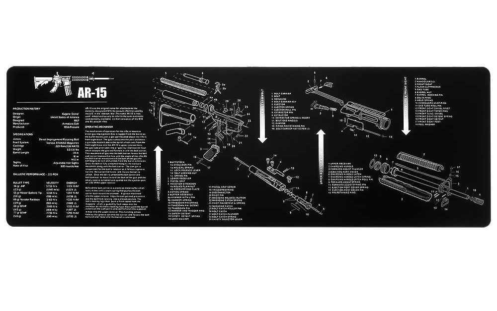 Резиновый коврик для разборки/чистки винтовки/карабина/автомата AR-15