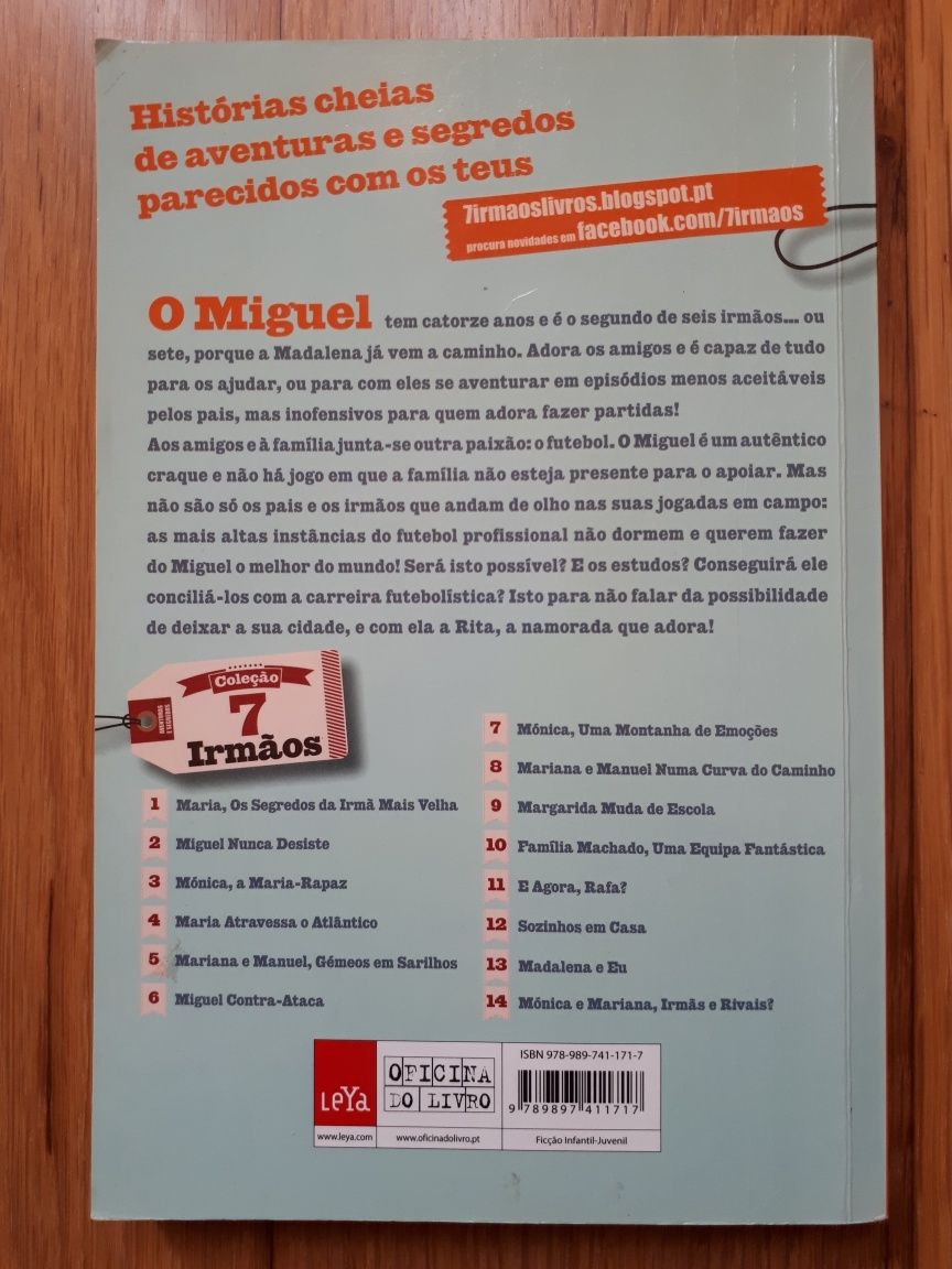 Livro 7 irmãos "Miguel Nunca Desiste", autografado