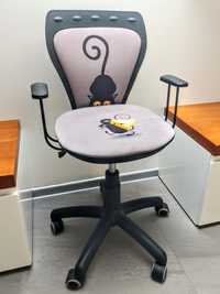 Krzesło biurowe dziecięce obrotowe Kot i mysz