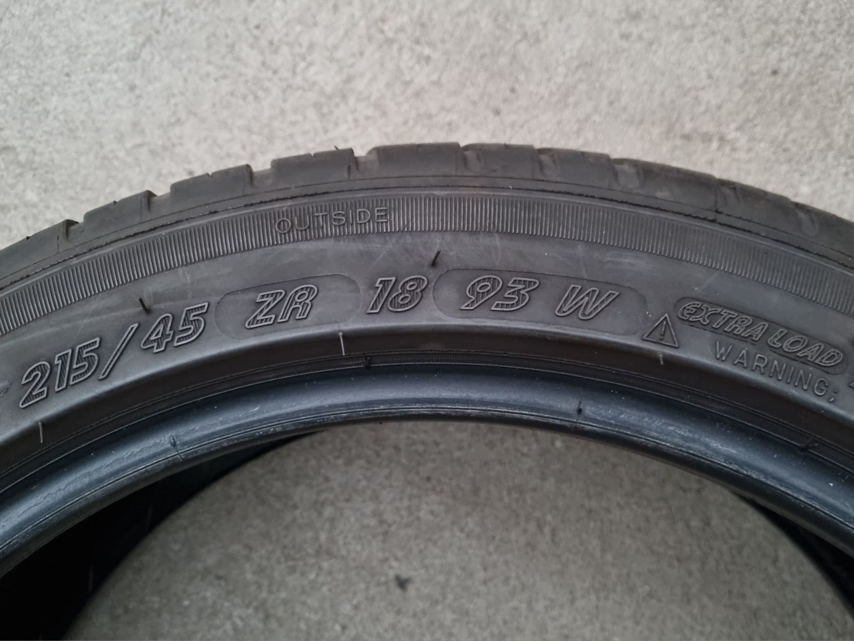Opony używane LETNIE 215/45/18 Michelin BdbStan  700zł/4szt.