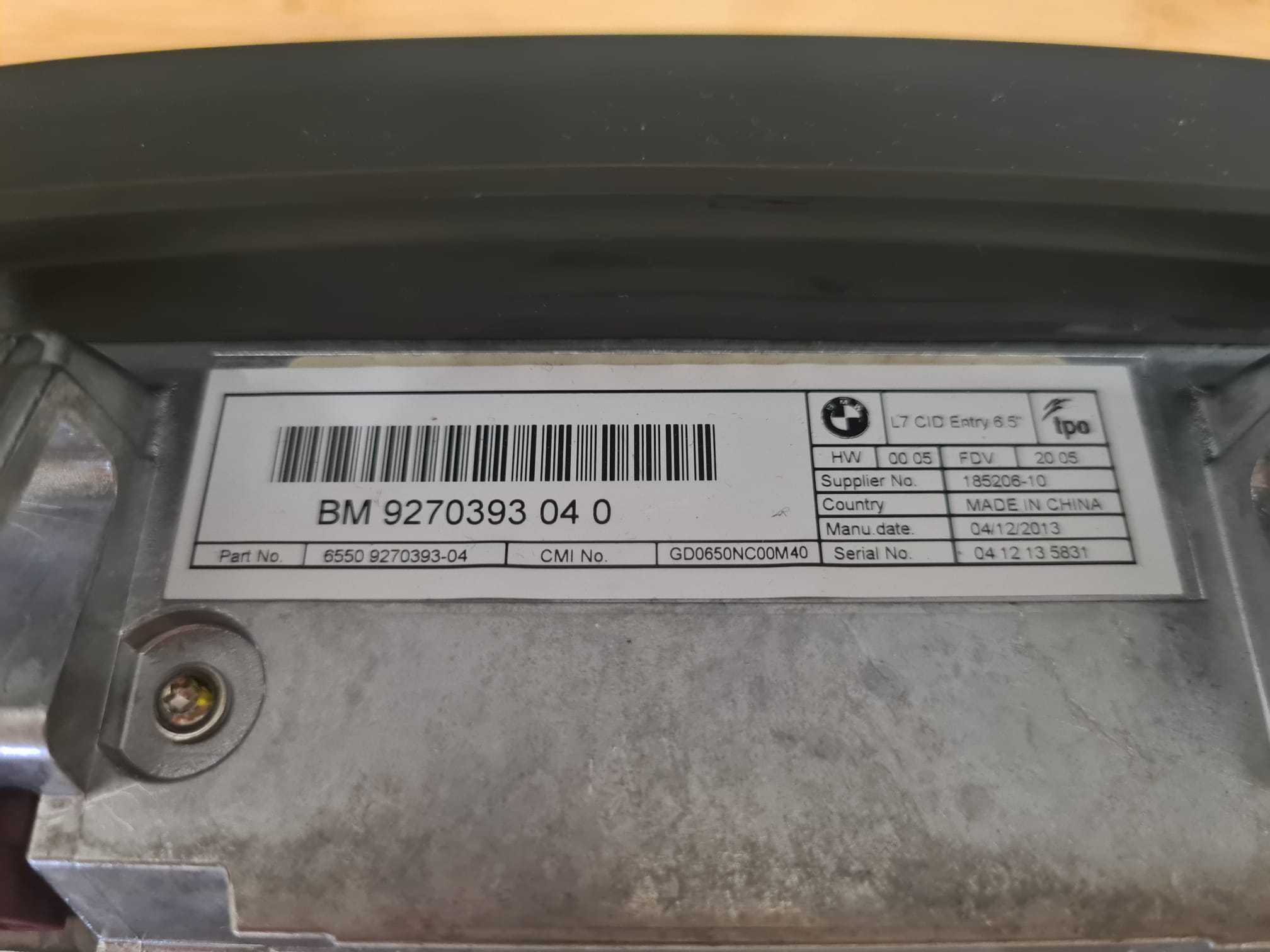 Display BMW F30 F31 2014