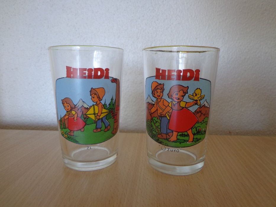 Copos Heidi com desenhos diferentes