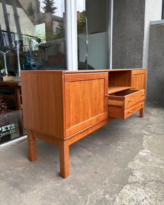 Skandynawska komoda niska sideboard rtv drewno vintage