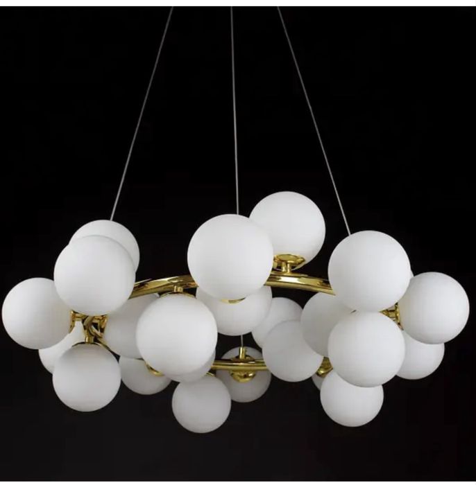 Люстра куля, золота люстра 60 см, сучасна люстра, класична люстра