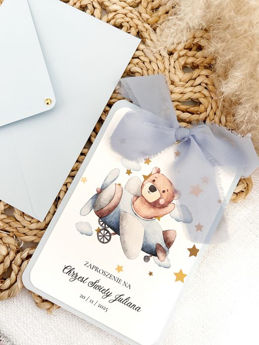 Zaproszenia na chrzest chrzciny pierwsze urodziny roczek