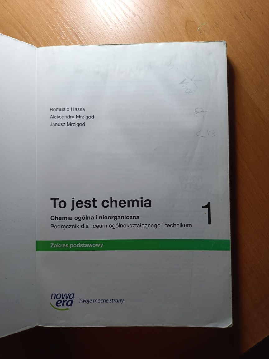 Podręcznik do chemii to jest chemia 1 zakres podstawowy