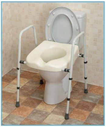 Сиденье и рама для унитаза Mowbray, регулируемая ширина, отдельно стоя