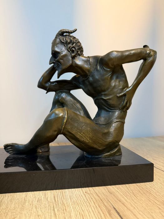 статуя дьявола Сатана Сатир бронзовая, мраморная скульптура Фигура