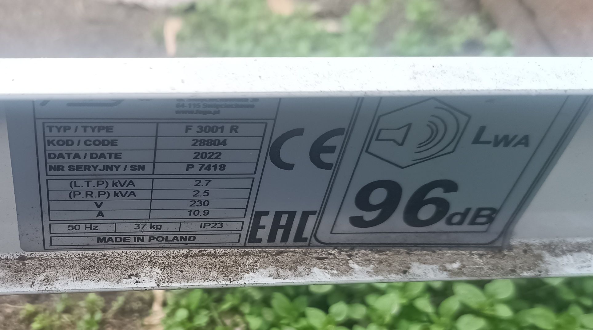 Генератор Fogo F3001R  AVR