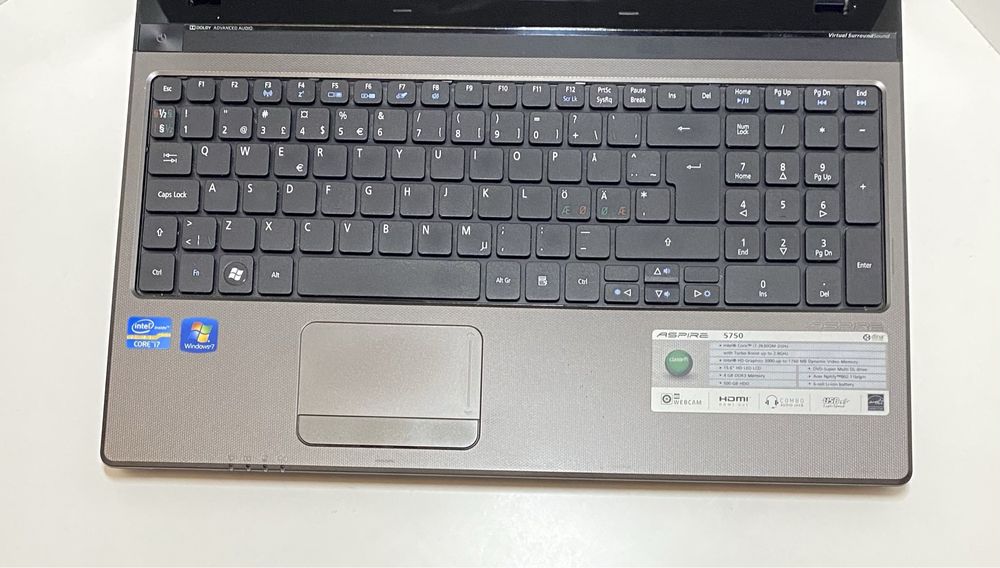 Acer aspire 5750 15.6” 4/120GB SSD i7-2630QM в ідеалі