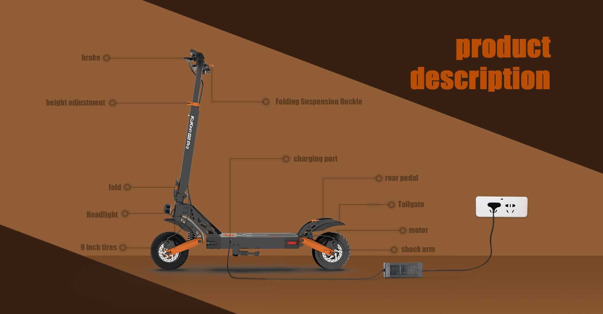 Hulajnoga elektryczna Kukirin G2 PRO 600W 45 km/h