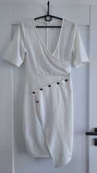 Biała elegancka sukienka M 38