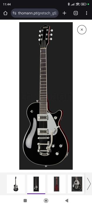 Baritono Gretsch G5260T Electromatic Jet Baritone c/Bigsby Black