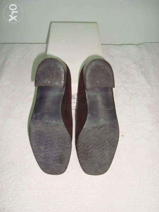 Sapatos de senhora em camurça (PELE) castanhos nº 36 – marca ROMEU