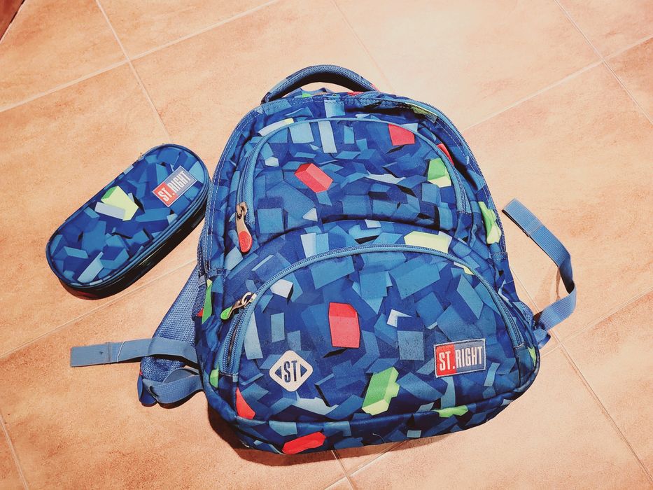 Plecak st.right klocki + piórnik