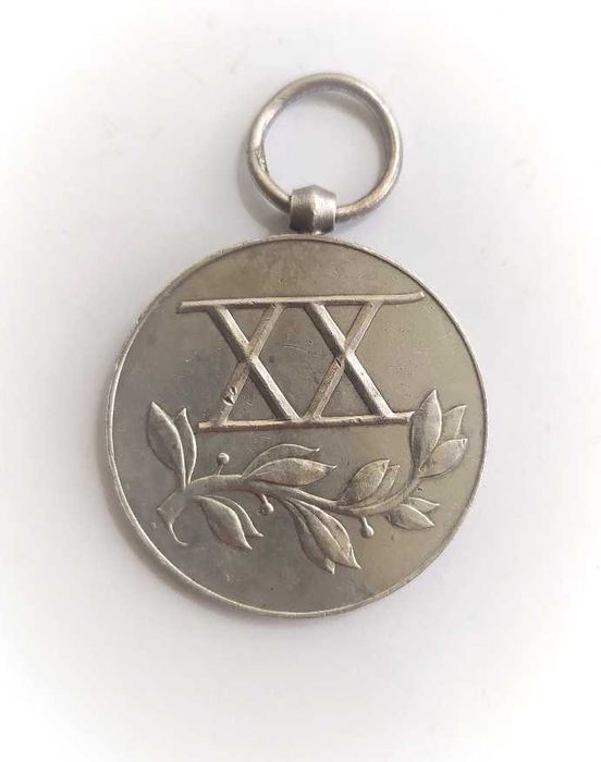 Medal XX za Długoletnią Służbę II RP Srebrny Ag 0,950