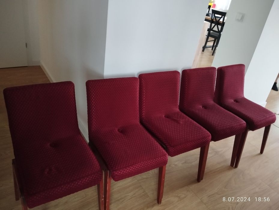 Krzesła PRL Aga  5 sztuk