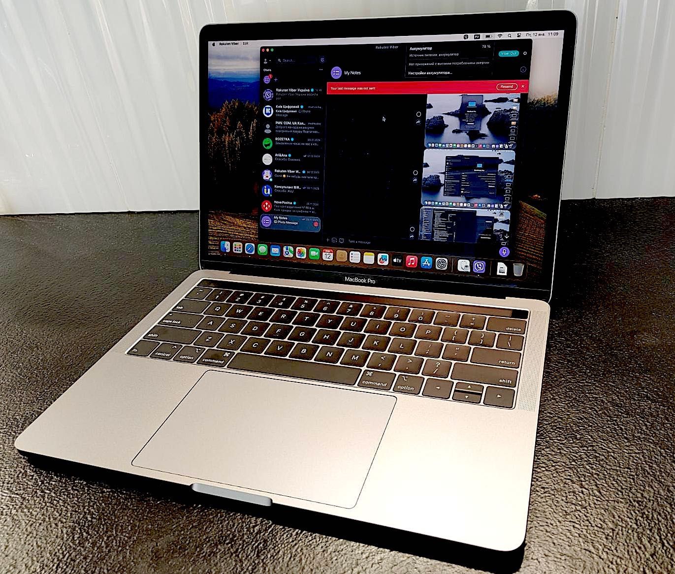 2019 Apple MacBook Pro Touch Bar 13" Gray | i5 16GB RAM 512GB SSD.