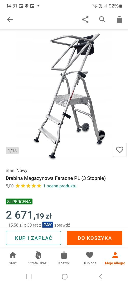 Drabina Faraone prawie nowa