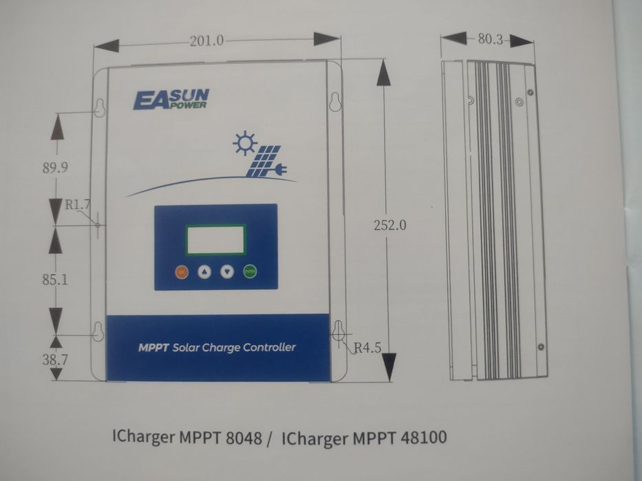 MPPT 80A Solarny regulator ładowania fotowoltaiczny 12V 24V 48V