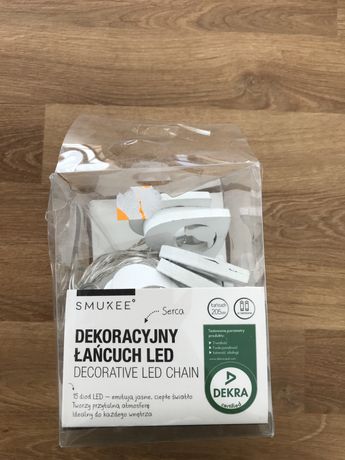 Dekoracyjny łańcuch led serduszka