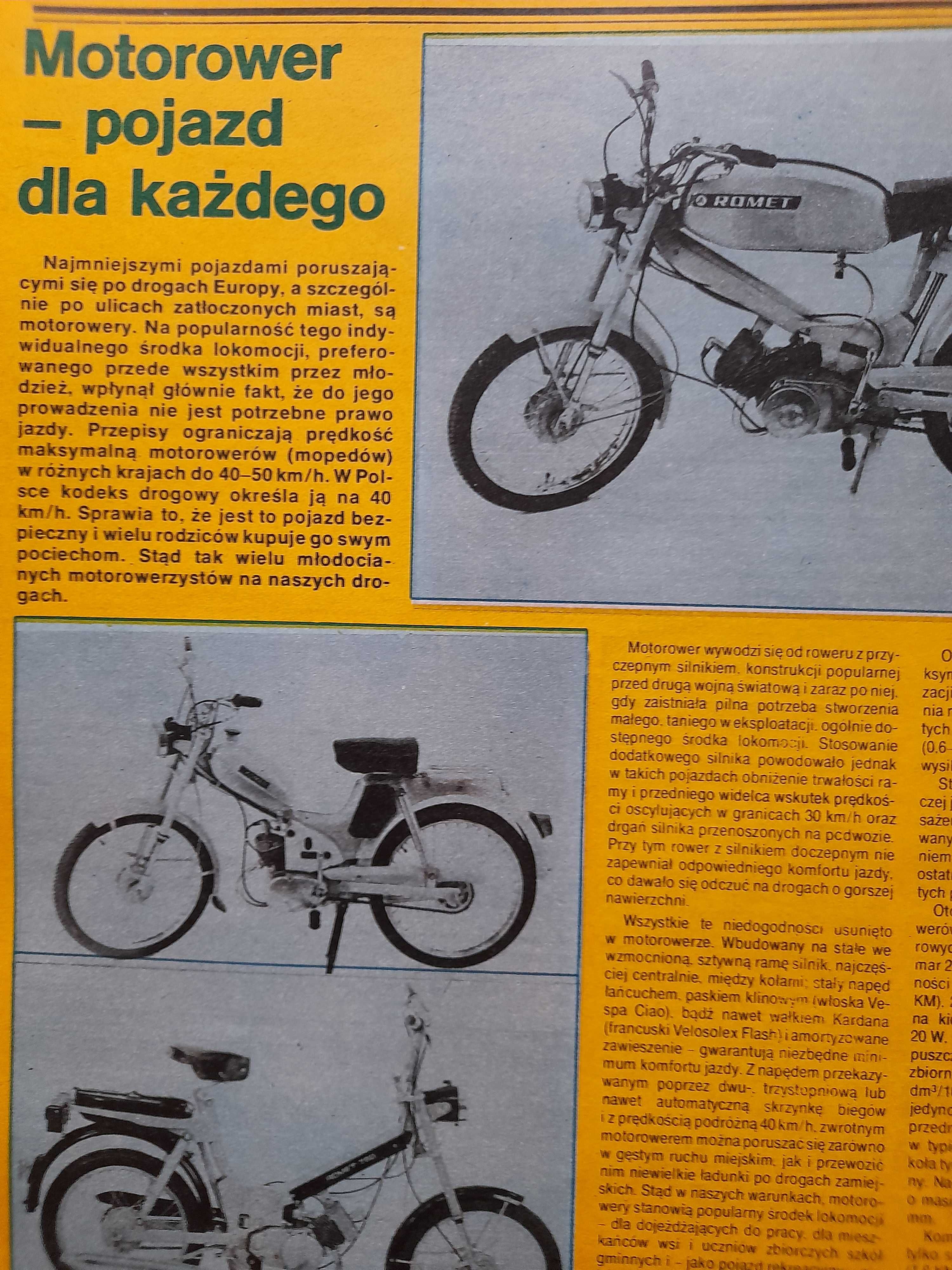 MOTOR nr 19/1979 motorower ROMET, CZ 350, Skoda 105