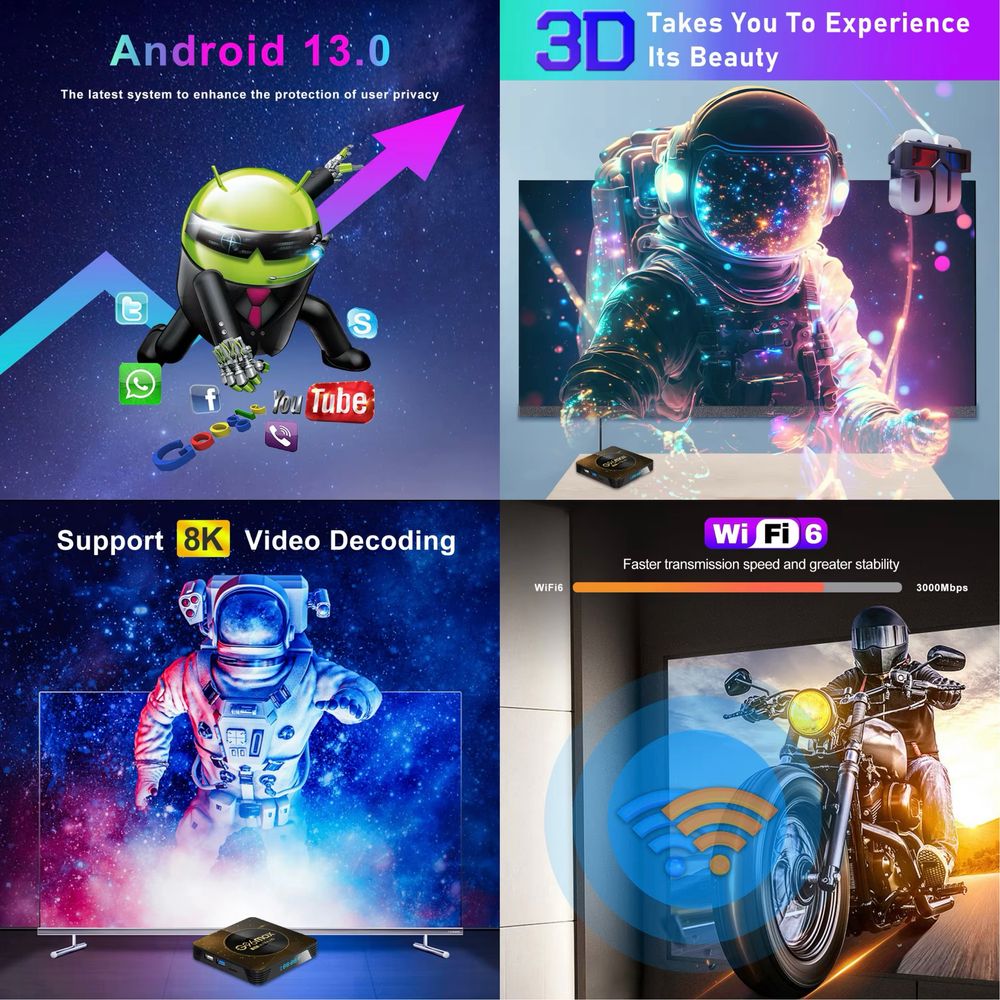 Смарт ТВ Приставка Налаштована G96 MAX 4/32 GB ТВ бокс Android 13