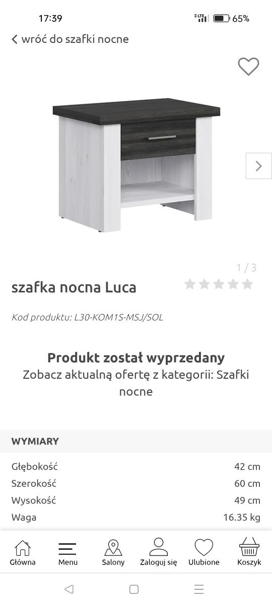 Szafka/szafki nocne dwie sztuki